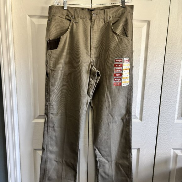 Wrangler Men’s Utility Work Pants – Khaki – Size 34x34 – NWT Low Shipping - Picture 1 of 3